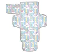 Fasciatoio riutilizzabile per bambini con tasca in tessuto fasciatoio portatile per bambino e ragazza orso cartone animato