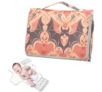 Fasciatoio riutilizzabile per bambini, con tasca in tessuto per fasciatoio, portatile, kit stazione da viaggio per bambini, con poster con animali, vampiro, pipistrello, stile poster