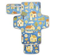 Fasciatoio riutilizzabile per bambini, con tasca in tessuto, portatile, per ragazze e ragazzi