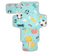 Fasciatoio riutilizzabile per bambini, con tasca in tessuto, tappetino fasciatoio da viaggio con cuscino integrato