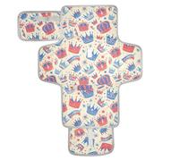 Fasciatoio riutilizzabile per bambino con tasca in tessuto fasciatoio portatile con cuscino integrato Union Jack Corona Bandiera Colore 4 luglio Giorno dell'Indipendenza