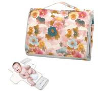 Fasciatoio riutilizzabile per bambino con tasca in tessuto giapponese ukiyo-e sigilli stile Flora cuscinetti impermeabili per neonati kit da viaggio cambiador de pa?ales para Bebes