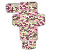 Fasciatoio riutilizzabile per bambino con tasca in tessuto tappetino fasciatoio fasciatoio da viaggio leggero e pieghevole fasciatoio verde pesca mimetico