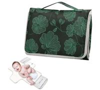 Fasciatoio riutilizzabile per il bambino con tasca in tessuto Geranio Arca Verde Fasciatoio Pad per Tavolo Bambino Kit da viaggio cambiador de pa ales para Bebes