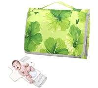 Fasciatoio riutilizzabile per il bambino con tasca in tessuto Oliver Jeffers stile ibisco neon verde fasciatoio portatile per neonati ragazza e ragazzo cambiadores de pa ales para Bebes