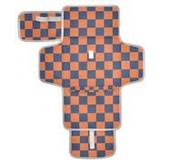 Fasciatoio riutilizzabile per pannolini a quadri americani arancione e blu con tasca in tessuto impermeabile pad per bambino con cuscino integrato cambiador de pa?ales para Bebes