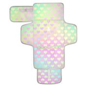 Fasciatoio riutilizzabile per pannolini con tasca in tessuto fasciatoio per fasciatoio neonato kit stazione da viaggio arcobaleno cuori colorati mistero