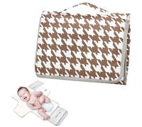 Fasciatoio riutilizzabile portatile con tasca in tessuto classico marrone bianco pied de poule kaki fasciatoio per tavolo per mamme papà cambiadores de pa ales para Bebes