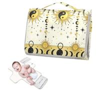 Fasciatoio riutilizzabile portatile con tasca in tessuto Tarocchi Sole Luna Yin Yang Space2 fasciatoio portatile per mamme, papà cambiadores de pa?ales para Bebes