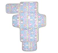 Fasciatoio riutilizzabile tappetino con tasca in tessuto pannolino fasciatoio fasciatoio neonato stazione di viaggio kit principessa vestito corona cartone animato