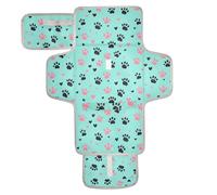 Fasciatoio riutilizzabile turchese con tasca in tessuto per fasciatoio, per fasciatoio, kit da viaggio per neonati