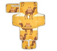 Fasciatoio semplice e riutilizzabile, lavabile, con tasca in tessuto, impermeabile, fasciatoio per bebè, per bambina e ragazzo