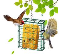 Fasciatore di uccelli da giardino - Gabbia sospesa in metallo Tough, Dispenser di cibo impermeabile | Fornitura di fauna selvatica per Cardinale Finch Cardinale Chickadee, Easy Fill Outdoor Feeder,