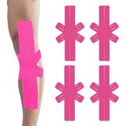 Fasciatura Kinesiologica Per Ginocchia | Nastro di supporto per ginocchio impermeabile,Patch elastica traspirante 4 pezzi per supporto muscolare stabilità articolare prevenzione delle lesioni corsa e