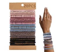 Fascie Per Capelli Bracciali Boho Non Dannosi | 20 Pezzi Elastici Morbidi Per Capelli Donne Per Donna Ragazza Yoga Lavoro Corsa Viaggio Cucina Bici Escursioni