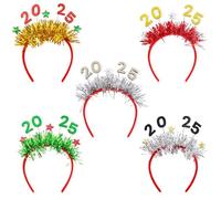 Fascie Per Capelli Per Donne Per Le Feste,Copricapo Per Il Capodanno Felice | 5 Pezzi Fascia Per Capelli Per Natale,Per Riunioni Familiari, Decorazioni Per Feste, Bar, Attività Nei Centri Commerciali,