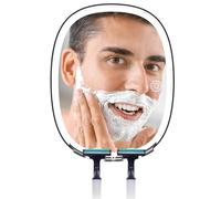 FASCINATE Specchio da barba Specchio da doccia antiappannamento, 3 colori di luce regolabili Specchio da doccia antiappannamento con supporto per la lama del rasoio