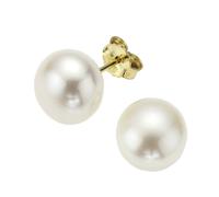 Fascination orecchini orecchini oro 585 giallo lucido perla bianco donna