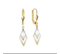 Fascination orecchini pendenti in oro giallo 585/- bicolore lucido