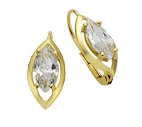 Fascination orecchini pendenti oro giallo 333 lunghi 19 mm zirconi bianchi 10...