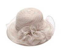 Fascinator Cappello da sposa da donna Tea Party Wedding Caps Cappelli per corsa, cachi, Taglia unica
