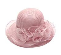 Fascinator Cappello da sposa da donna Tea Party Wedding Caps Cappelli per corsa, rosa, Taglia unica