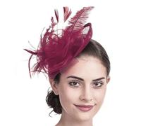 Fascinator Cerimonia Donna Cappello Clip Capelli Fiore Mesh Wedding Race Headband Cocktail Cappello Elegante Royal Ascot Floreale Derby Donne Wedding Tea Party Chiesa Fermaglio per Capelli