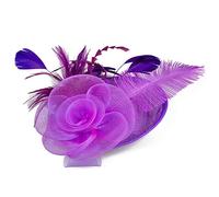 Fascinator Cerimonia Donna Cappello Clip Capelli Fiore Mesh Wedding Race Headband Cocktail Cappello Elegante Royal Ascot Floreale Derby Donne Wedding Tea Party Chiesa Fermaglio per Capelli
