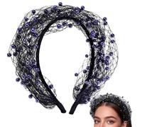 Fascinator Da Donna Con Veletta Copertura Per Il Viso In Tulle Con Perle,