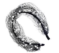Fascinator Da Donna Con Veletta Copertura Per Il Viso In Tulle Con Perle,
