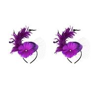 Fascinator di fiori, fermaglio for capelli accessorio for capelli 2 pezzi cappello Fascinator s Decorativo s Fascinator fiore s for donna Fascinator Fascia for capelli Fascinators fiocco da sposa