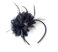 Fascinators for Weddings Black - ShiningUU Black Elegant Fascinators for Women | Fermaglio per capelli con piume e fiori, fermaglio per capelli con piume per matrimoni | Donne ragazze feste di