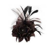 Fascinators per Capelli da Donna Cappello con fiori di rete simulati, fascia for capelli multicolore piume, accessori for da festa del tè Per le feste(MRZY8B09-1)