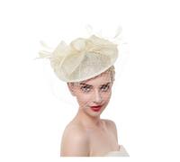 Fascinators per Capelli da Donna Cappello da donna con fiore, fascia for capelli in rete piume e clip, copricapo sposa, cocktail, festa del tè Per le feste(6)