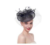 Fascinators per Capelli da Donna Cappello da donna con fiore, fascia for capelli in rete piume e clip, copricapo sposa, cocktail, festa del tè Per le feste(9)