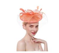 Fascinators per Capelli da Donna Cappello da donna con fiore, fascia for capelli in rete piume e clip, copricapo sposa, cocktail, festa del tè Per le feste(4)