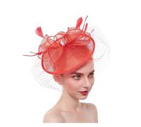 Fascinators per Capelli da Donna Cappello da donna con fiore, fascia for capelli in rete piume e clip, copricapo sposa, cocktail, festa del tè Per le feste(10)