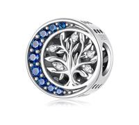 Fascino Albero della Vita al Chiaro di Luna, Accessorio Braccialetto Fascino in Argento Sterling 925, Compatibile con Collana Braccialetto Pandora, Regalo per le Donne