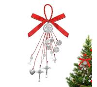 Fascino Auto | San Benedetto Benedizione Art Murale | Gioielli Fatti A Mano Ornamenti Auto | Per Camion Veicolo SUV Dashboard Parabrezza Porta Viaggio Vacanza Compleanno Donne