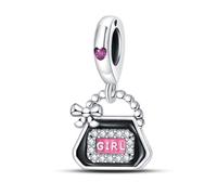 Fascino Borsa Delicata, Accessorio Braccialetto Fascino in Argento Sterling 925, Compatibile con Collana Braccialetto Pandora, Regalo per le Donne
