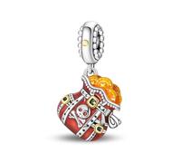 Fascino Ciondolo Sacchetto Moneta Oro Tesoro, Fascino per Braccialetto, Compatibile con Collana Braccialetto Pandora