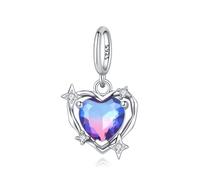 Fascino Ciondolo Stella Amore Colorato, Accessorio Braccialetto Fascino in Argento Sterling 925, Compatibile con Collana Braccialetto Pandora, Regalo per le Donne