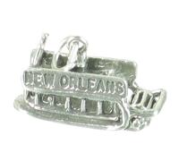 Fascino d'argento strling New Orleans River Boat .925 x1 Ciondoli per barche a r