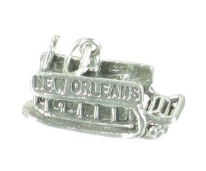 Fascino d'argento strling New Orleans River Boat .925 x1 Ciondoli per barche a r