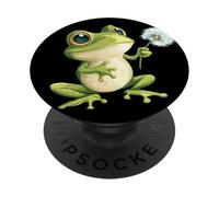 Fascino della natura con questa rana con grafica a dente di leone PopSockets PopGrip Adesivo