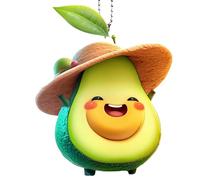 Fascino di avocado acrilico, ciondoli di avocado,Bracciale avocado Orecchino Portachiavi Craft Charm | Portachiavi avocado in acrilico 2D, ciondolo del cartone animato, decorazione chiave