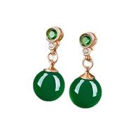 Fascino Di Lusso Di Grado A Orecchini Di Giada Verde Naturale Per Le Donne Orecchini In Argento Sterling 925 Regalo Di Gioielleria Geometrica Da Festa Femminile