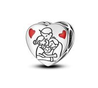 Fascino Felice Famiglia Perline, Accessorio Braccialetto Fascino in Argento Sterling 925, Compatibile con Collana Braccialetto Pandora, Regalo per le Donne