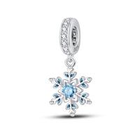 Fascino Ghiaccio e Neve Invernale, Accessorio Braccialetto Fascino in Argento Sterling 925, Compatibile con Collana Braccialetto Pandora, Regalo per le Donne