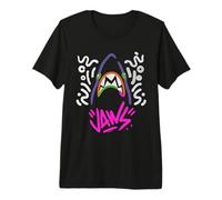 Fascino Grafico Pop Art di Vibrant Jaws Maglietta Premium